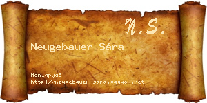 Neugebauer Sára névjegykártya