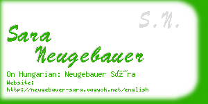 sara neugebauer business card